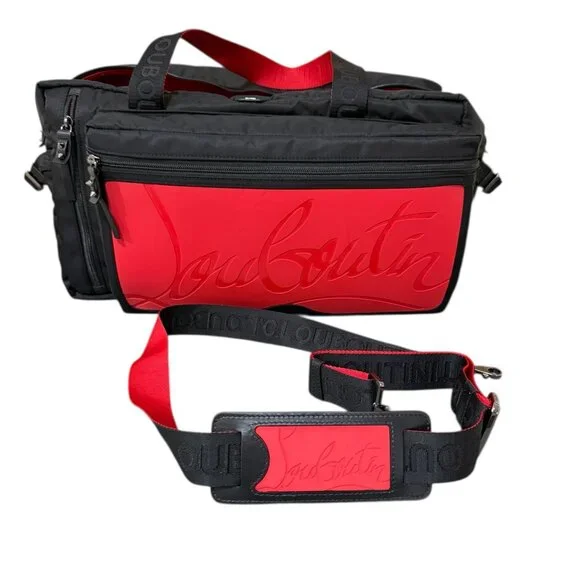 Christian Louboutin LOUBIDEAL SPORT BAG duffle BAG sneaker sole LARGE - Picture 3 of 16
